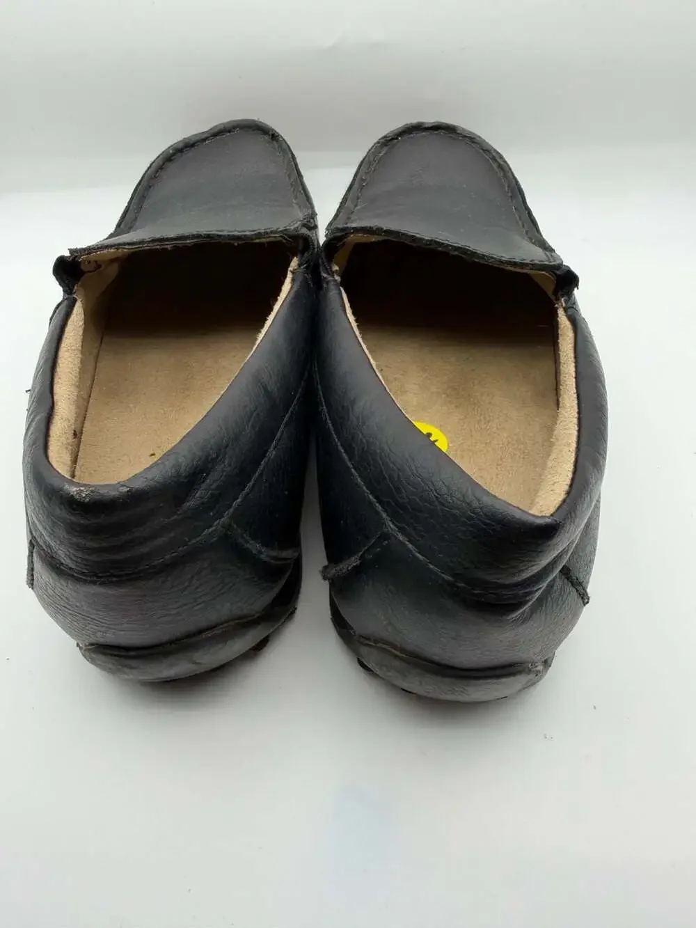 The Children’s Place Boys Slip On Dress Shoes Size 4 Black Faux Leather Loafers